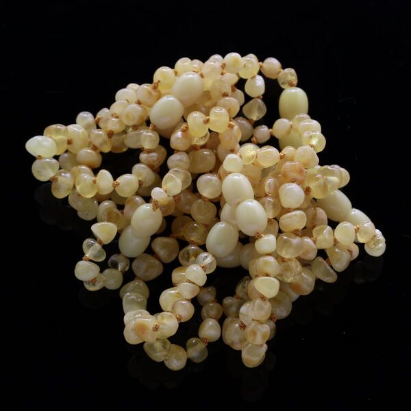 10 Milky BAROQUE Baltic amber teething bracelets 14cm