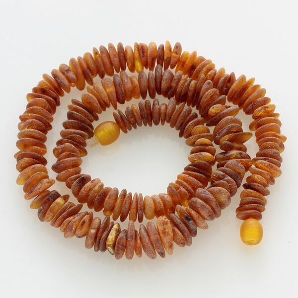 Cognac Raw Nuggets Baltic amber necklace 45cm