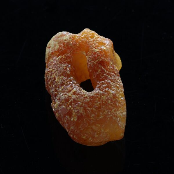 Raw Rough Genuine Baltic amber Fossil Stone With Hole