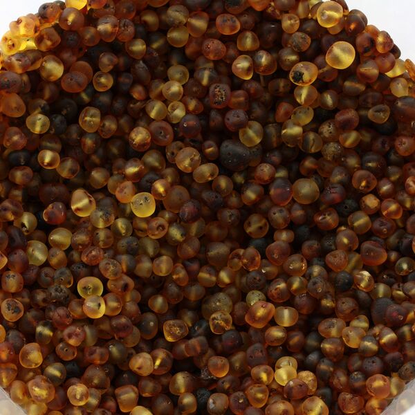 100gr of Raw Big Green BAROQUE Baltic amber holed loose beads
