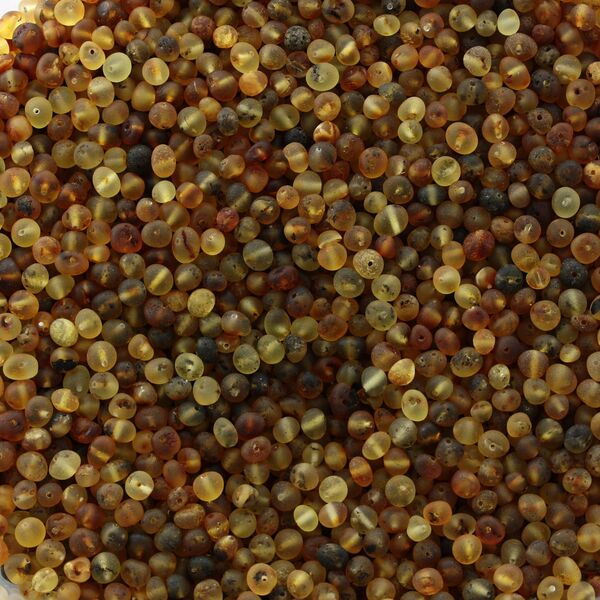 100gr of Small Raw Green BAROQUE Baltic amber holed loose beads