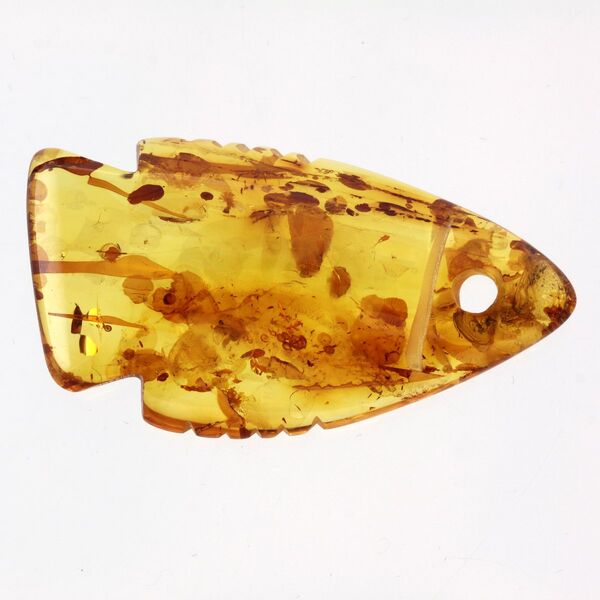 Baltic Amber figurine FISH Pendant Charm