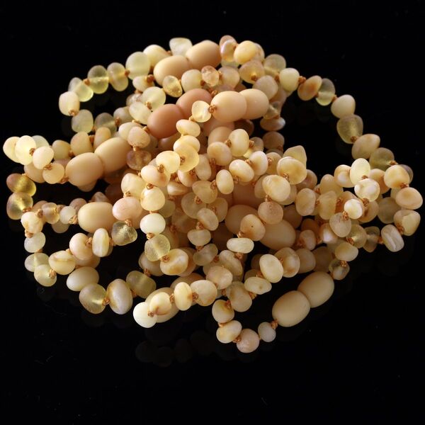 10 Raw Butter BAROQUE Baltic amber teething bracelets 14cm