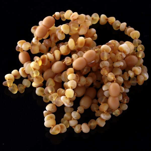 10 Raw Butter BAROQUE Baltic amber teething bracelets 14cm