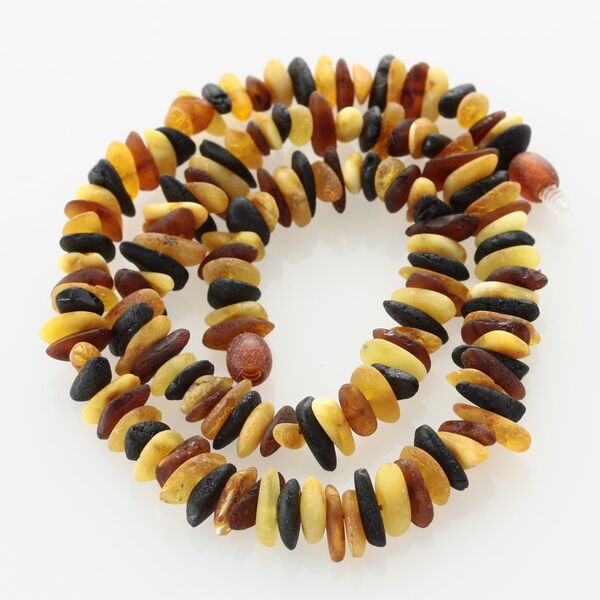 Raw Multi CHIPS Baltic amber necklace 47cm