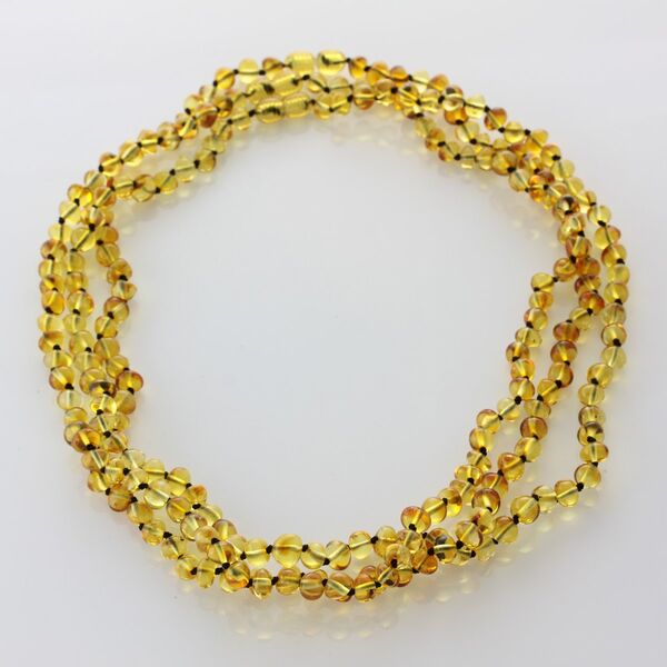 3 Honey BAROQUE Baltic amber adult necklaces 53cm