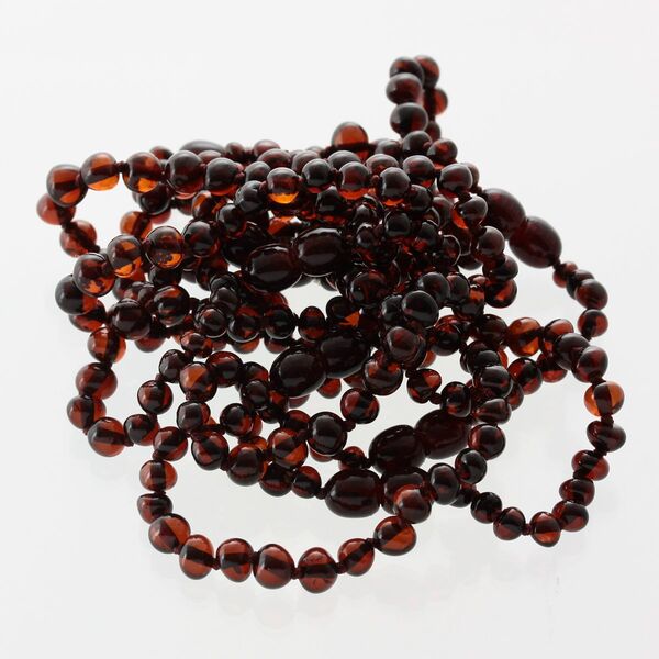 9 Cherry BAROQUE Baltic amber teething bracelets 14cm