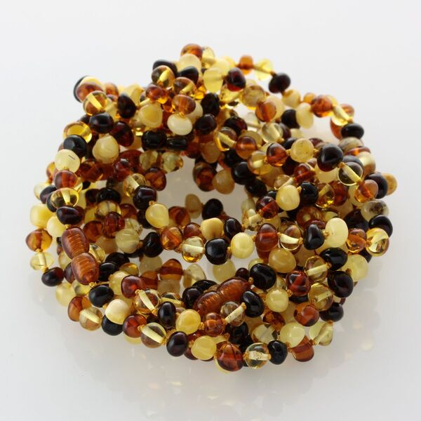 10 Multi Baltic Amber Bracelets Anklets 25cm