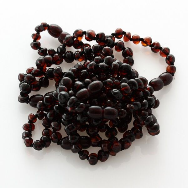 10 Ruby BAROQUE Baltic amber teething bracelets 14cm
