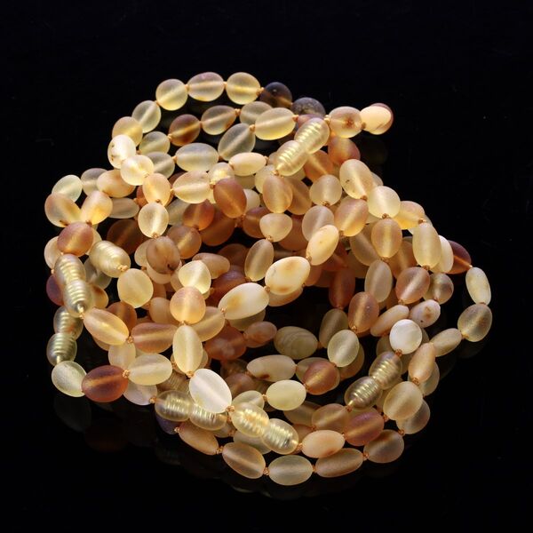 10 Raw Mix BEANS Baltic amber adult bracelets 21cm