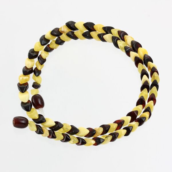 Overlapping Multi pieces Baltic amber necklace 46cm