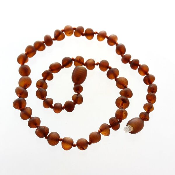 Natural Raw Cognak  Beads Baltic Amber Baby Necklace 