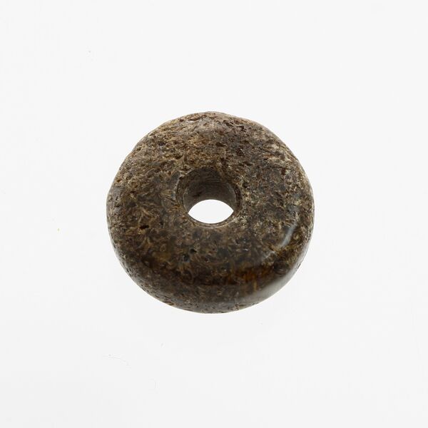 Donut shape Baltic amber pendant medallion