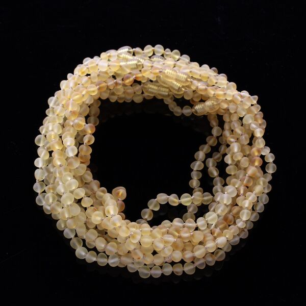 10 Raw Lemon BAROQUE teething Baltic amber necklaces 36cm