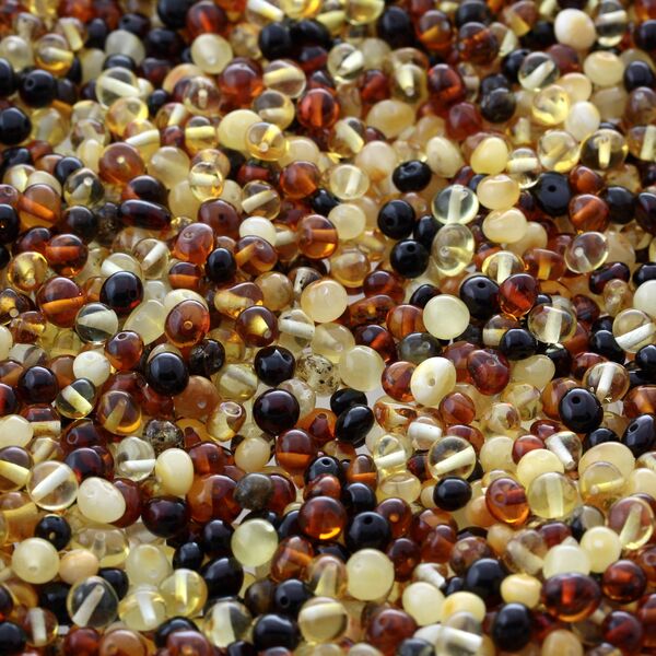 Natural BAROQUE Baltic amber holed loose beads