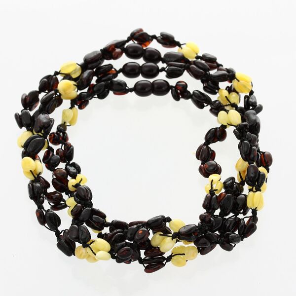 4 Cherry BEANS Baby teething Baltic amber necklaces 32cm