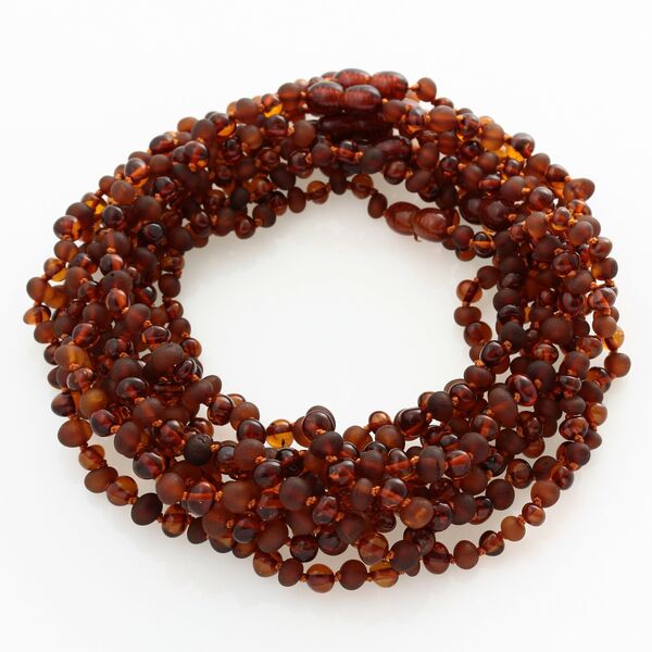 10 Multi BAROQUE Baby teething Baltic amber necklaces 32cm