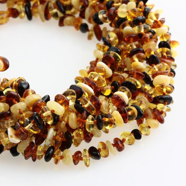 10 Multi CHIPS Baltic amber teething Baby necklaces 32cm