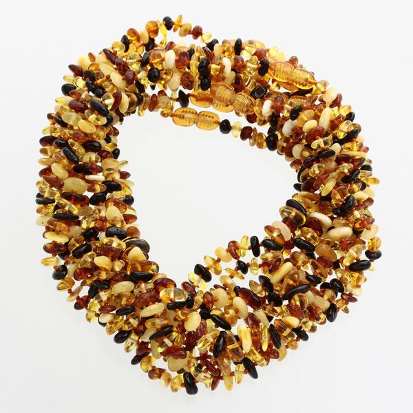 10 Multi CHIPS Baltic amber teething Baby necklaces 32cm