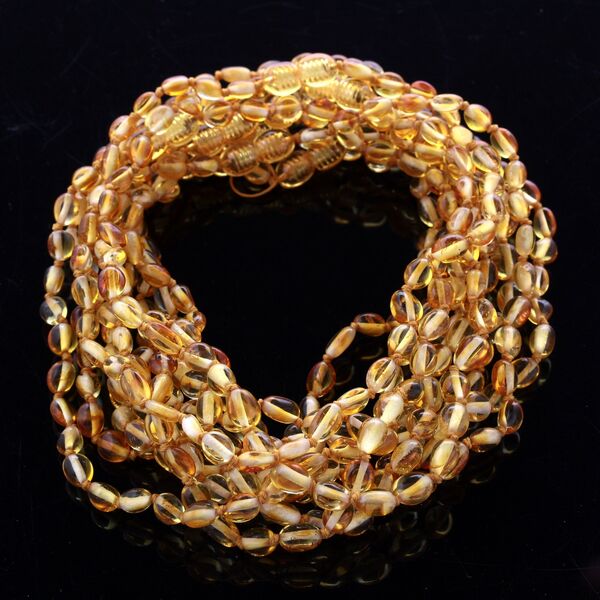 10 Honey BEANS Baby teething Baltic amber necklaces 30cm