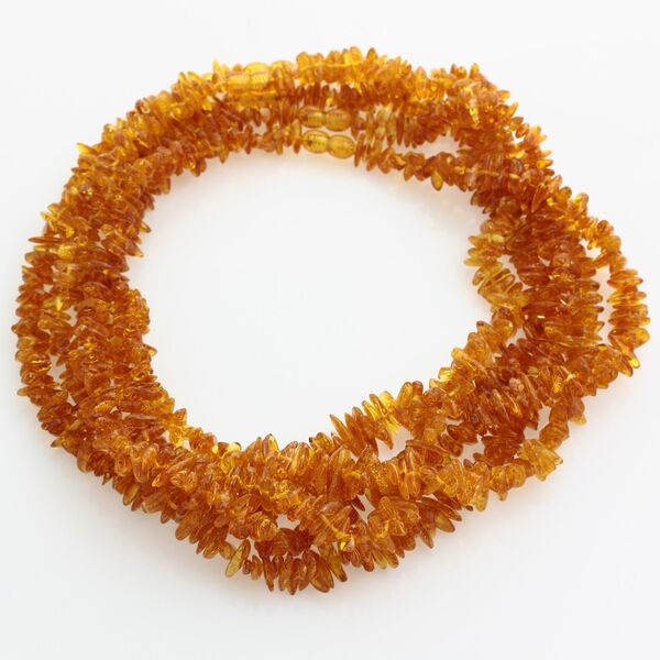 5 Honey CHIPS Baltic amber necklaces 47cm
