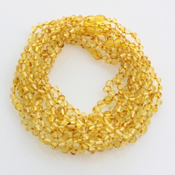 10 Honey BAROQUE Baltic amber teething necklaces 32cm