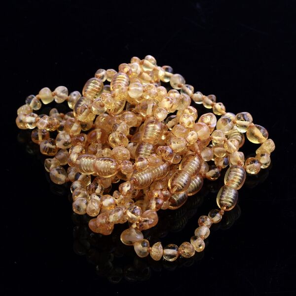 10 Honey BAROQUE Baltic amber teething bracelets 14cm
