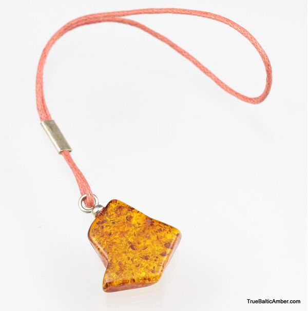 Natural Baltic amber - strap charm dangle