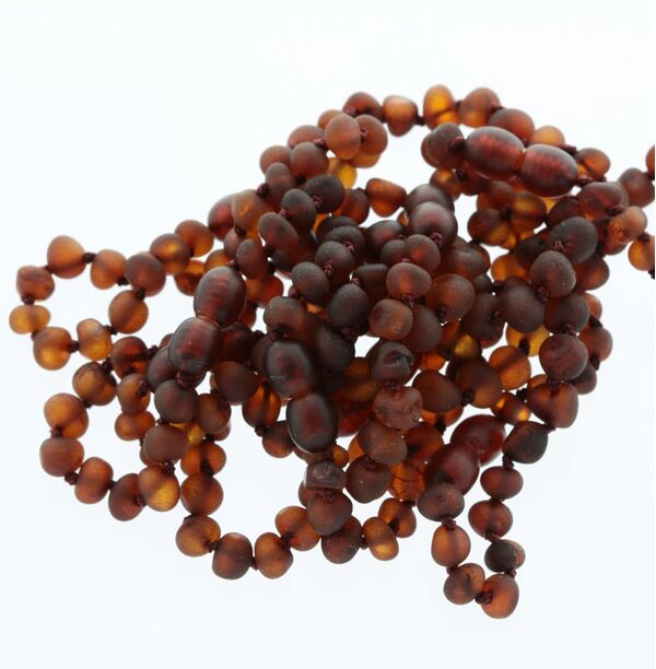 10 Raw Ruby BAROQUE Baltic amber teething bracelets 14cm