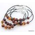 5 Baltic amber beaded string bracelets