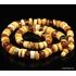 Vintage BUTTONS Baltic amber necklace 25in