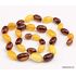 OLIVE beads Baltic amber necklace