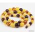 Large glittering OLIVE Baltic amber beads ecklace