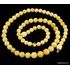Butter ROUND beads Baltic amber necklace 18in