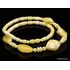 White composition Baltic amber necklace 21in