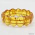 Honey pieces Baltic amber elastic bracelet 8in