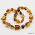 Triple BEANS Baltic amber arisan necklace 18in