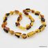 Triple BEANS Baltic amber arisan necklace 20in