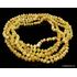 5 Butter BAROQUE Baltic amber adult necklaces 18in