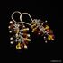 Grape bunch Baltic amber multi dangle earrings