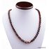 Overlapping ruby pieces Baltic amber necklace 21in
