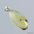 Baltic amber silver pendant w insect inclusion 6g
