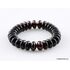 Glossy Cherry Button beads Baltic amber stretch bracelet