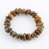 Dark stones Baltic amber elastic bracelet 7in