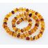 Facet cut Buttons Baltic amber necklace 21in