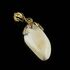 Free shape white Baltic amber carved pendant