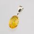 Oval shaped Baltic Amber Silver Pendant