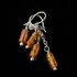 Baltic amber dangle sterling silver hook earrings