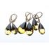 3 Faceted drops Baltic amber Silver Earrings