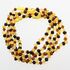 5 Big Multi Raw BAROQUE Baltic amber teething necklaces 32cm